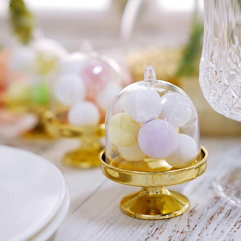 24 pcs 3" tall Mini Cake Stands Dome Favor Holders Wedding Party Supplies - Picture 9 of 18