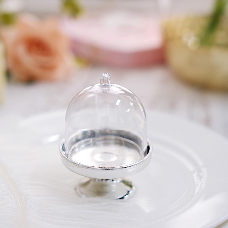24 pcs 3" tall Mini Cake Stands Dome Favor Holders Wedding Party Supplies - Picture 18 of 18