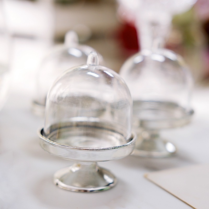 24 pcs 3" tall Mini Cake Stands Dome Favor Holders Wedding Party Supplies - Picture 12 of 18