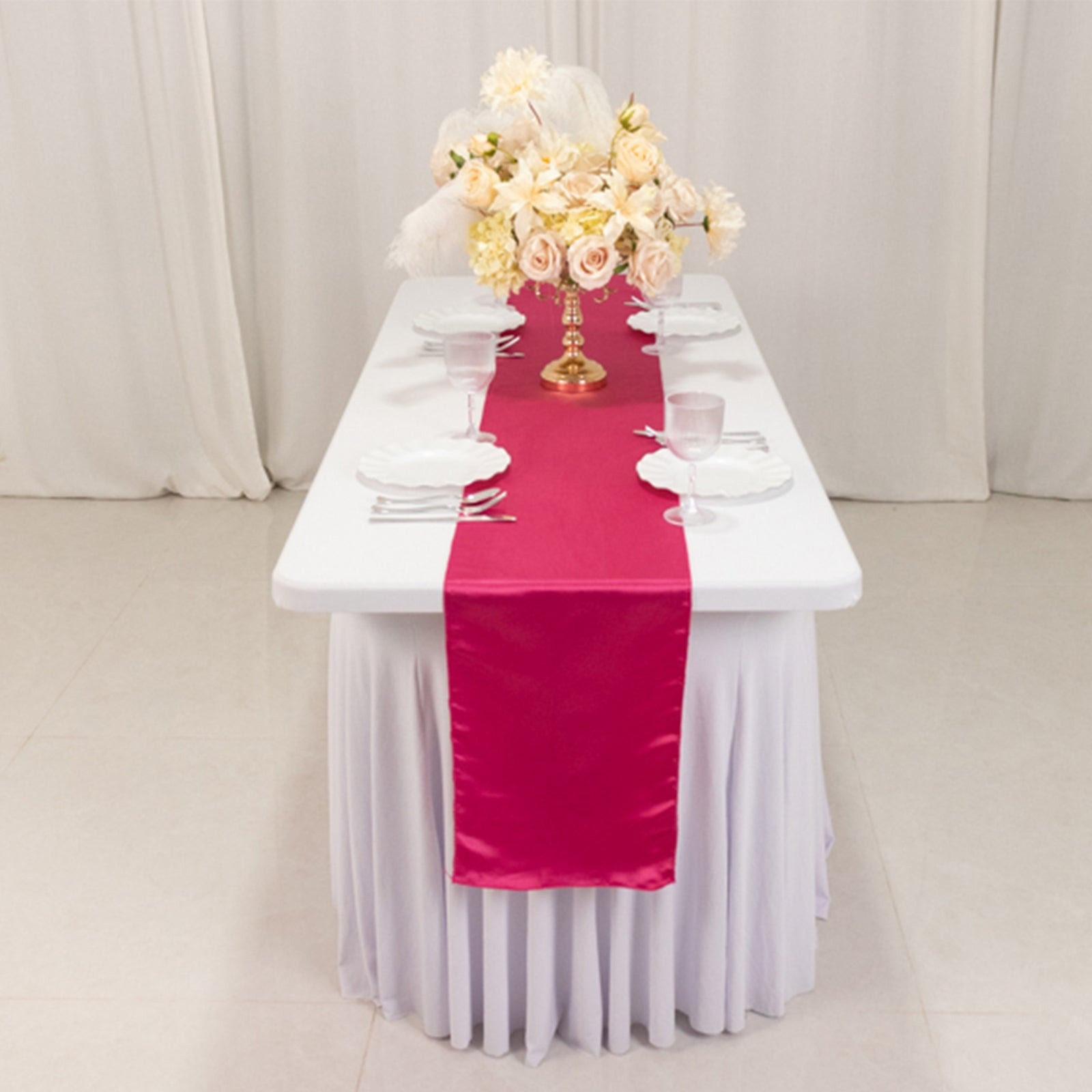 12" x 108" Satin Tischplatte Läufer glänzend Hochzeit Party Catering Dekorationen - Bild 68 von 170