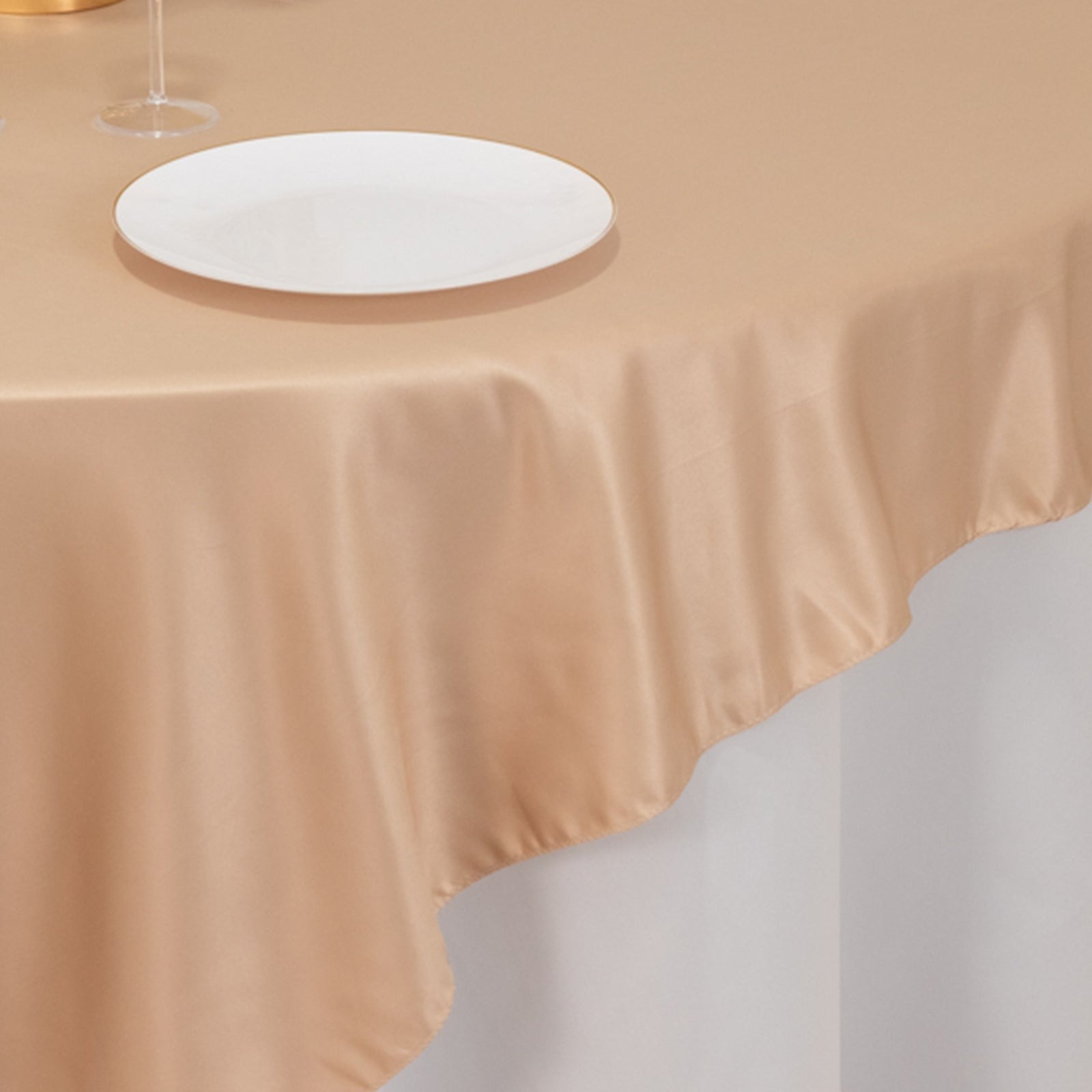72" Square SATIN Table Overlay Smooth Finish Wedding Table Linens Decorations - Picture 113 of 171