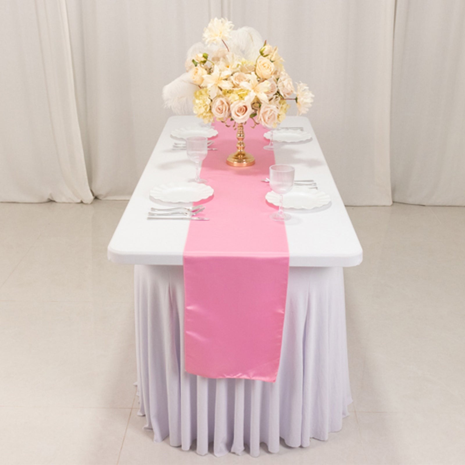 12" x 108" Satin Tischplatte Läufer glänzend Hochzeit Party Catering Dekorationen - Bild 124 von 170