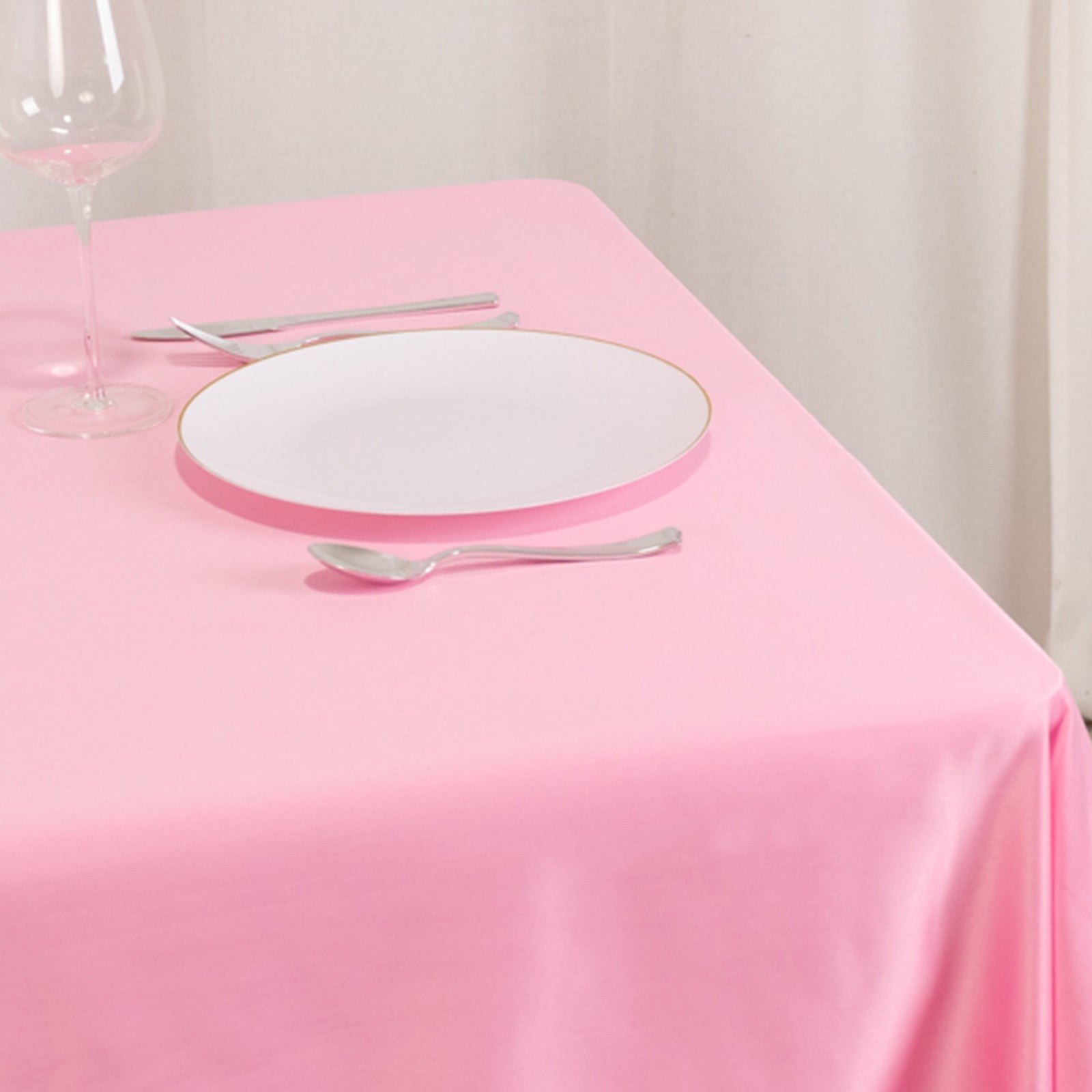 54"x54" Square Lamour Satin Tablecloths for a Wedding Party Decorations Supplies - Picture 98 of 135