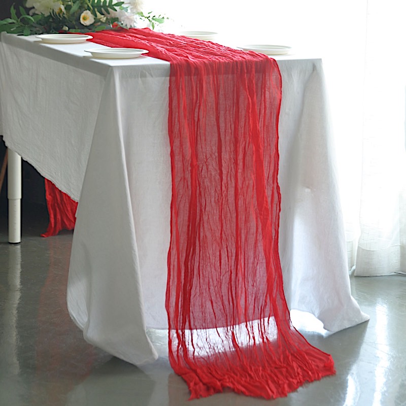 10 ft Cheesecloth Extra Long Table Runner Cotton Wedding Party Event Decorations - Picture 194 of 249