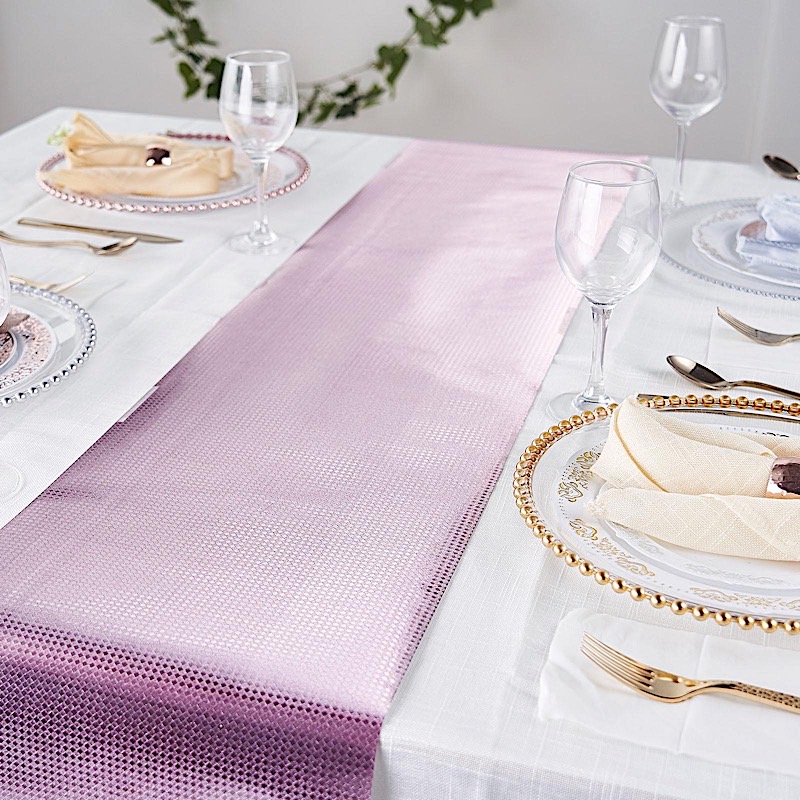 12x108" Glitter Paper Disposable Table Runner Diamond Design Wedding Catering - Picture 5 of 18
