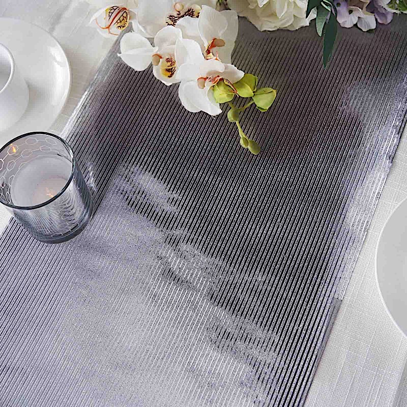 12x108" Glitter Paper Disposable Table Runner Ridge Design Design Catering - Picture 16 of 17