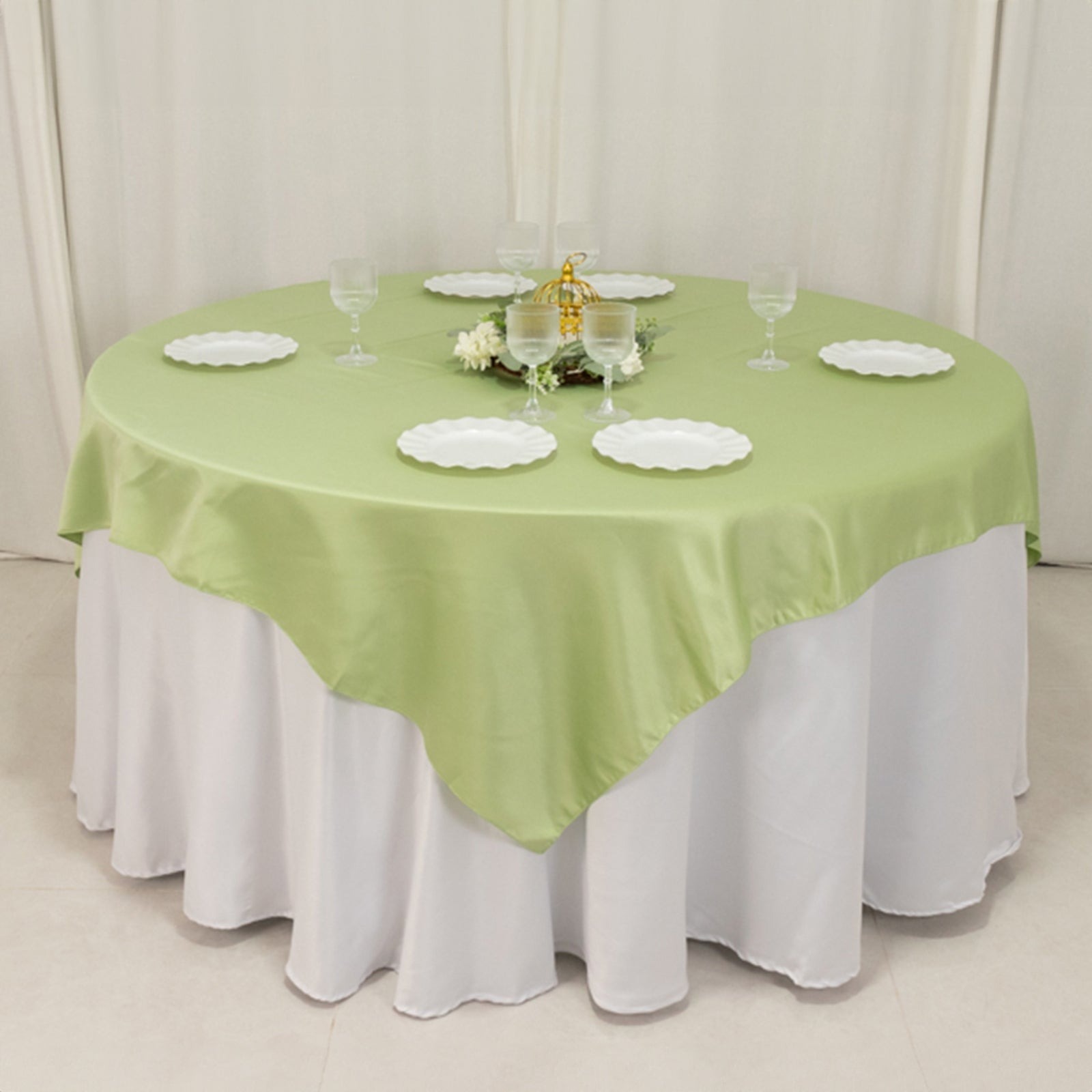 72" Square SATIN Table Overlay Smooth Finish Wedding Table Linens Decorations - Picture 150 of 171
