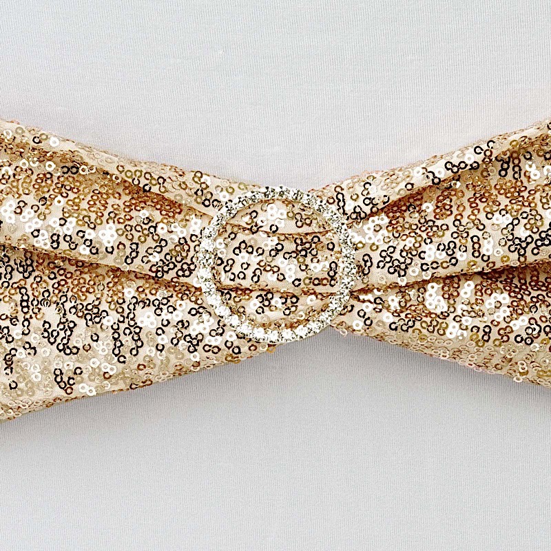 SPANDEX Sequined Chair Sashes for Wedding Party Decorations Wholesale Supplies - Picture 29 of 137