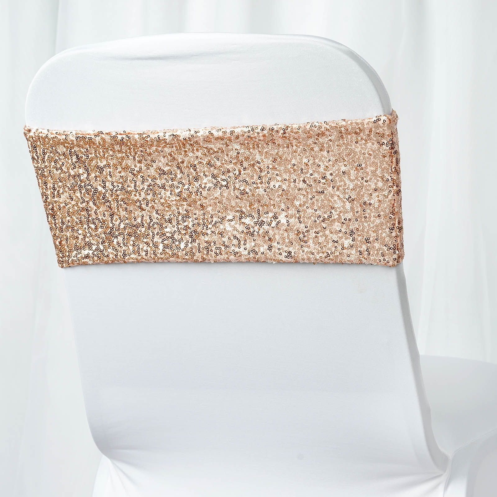 SPANDEX Sequined Chair Sashes for Wedding Party Decorations Wholesale Supplies - Picture 10 of 137