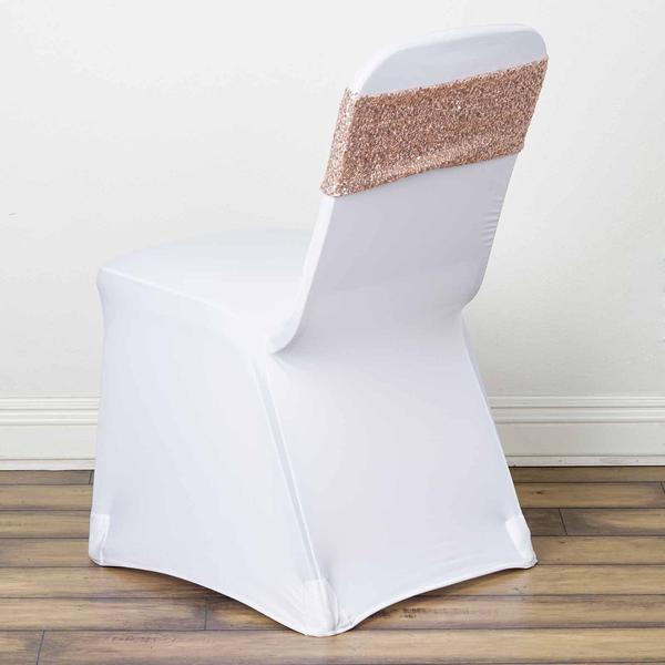 SPANDEX Sequined Chair Sashes for Wedding Party Decorations Wholesale Supplies - Picture 16 of 137