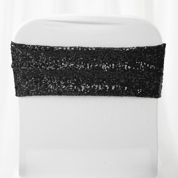SPANDEX Sequined Chair Sashes for Wedding Party Decorations Wholesale Supplies - Picture 8 of 137