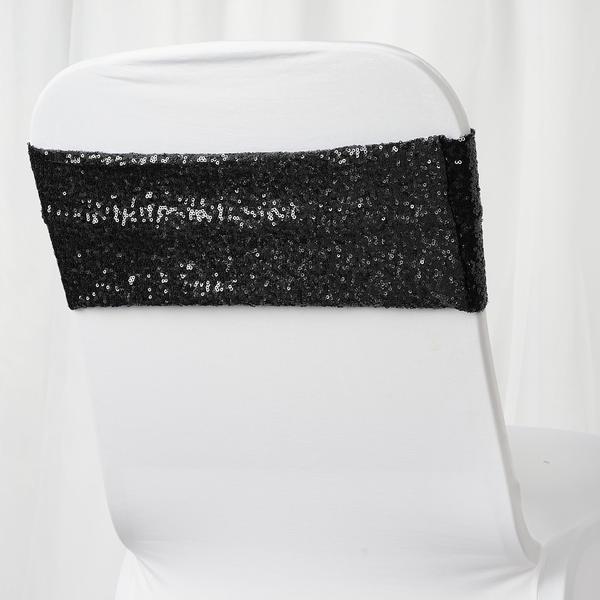 SPANDEX Sequined Chair Sashes for Wedding Party Decorations Wholesale Supplies - Picture 7 of 137