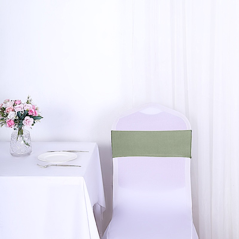 20 Spandex CHAIR SASHES with Silver Round Buckles Wedding Party Decorations SALE - Picture 60 of 188