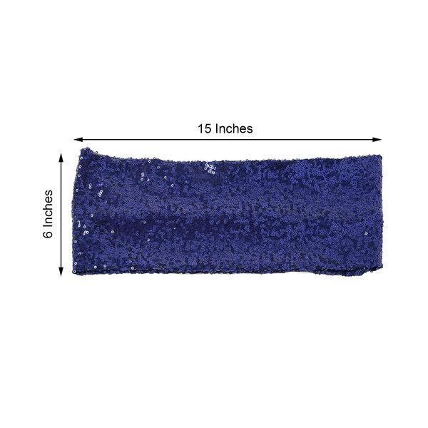 SPANDEX Sequined Chair Sashes for Wedding Party Decorations Wholesale Supplies - Picture 67 of 137