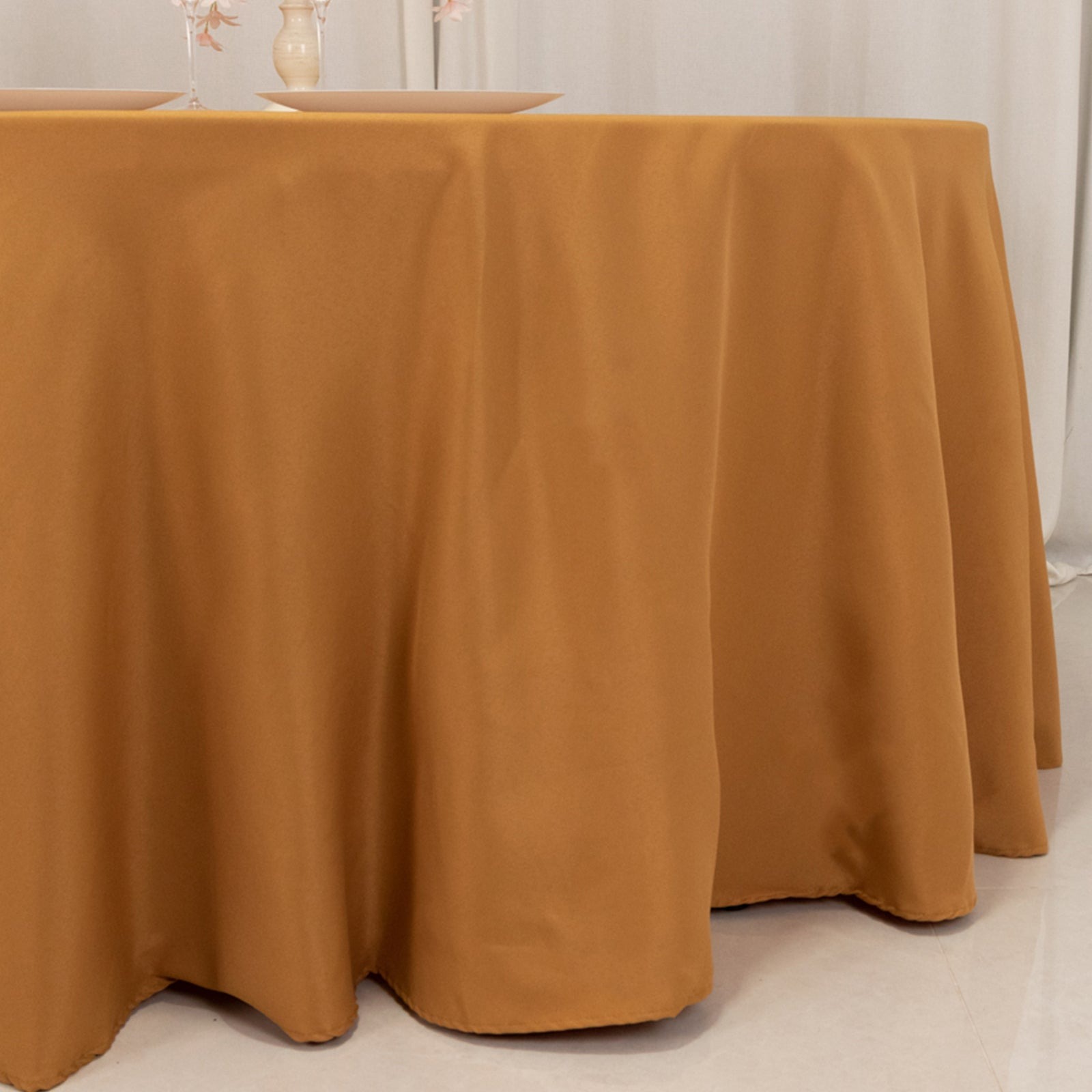Round 120" Premium High Quality Polyester Tablecloth Wedding Party Table Linens - Picture 65 of 163