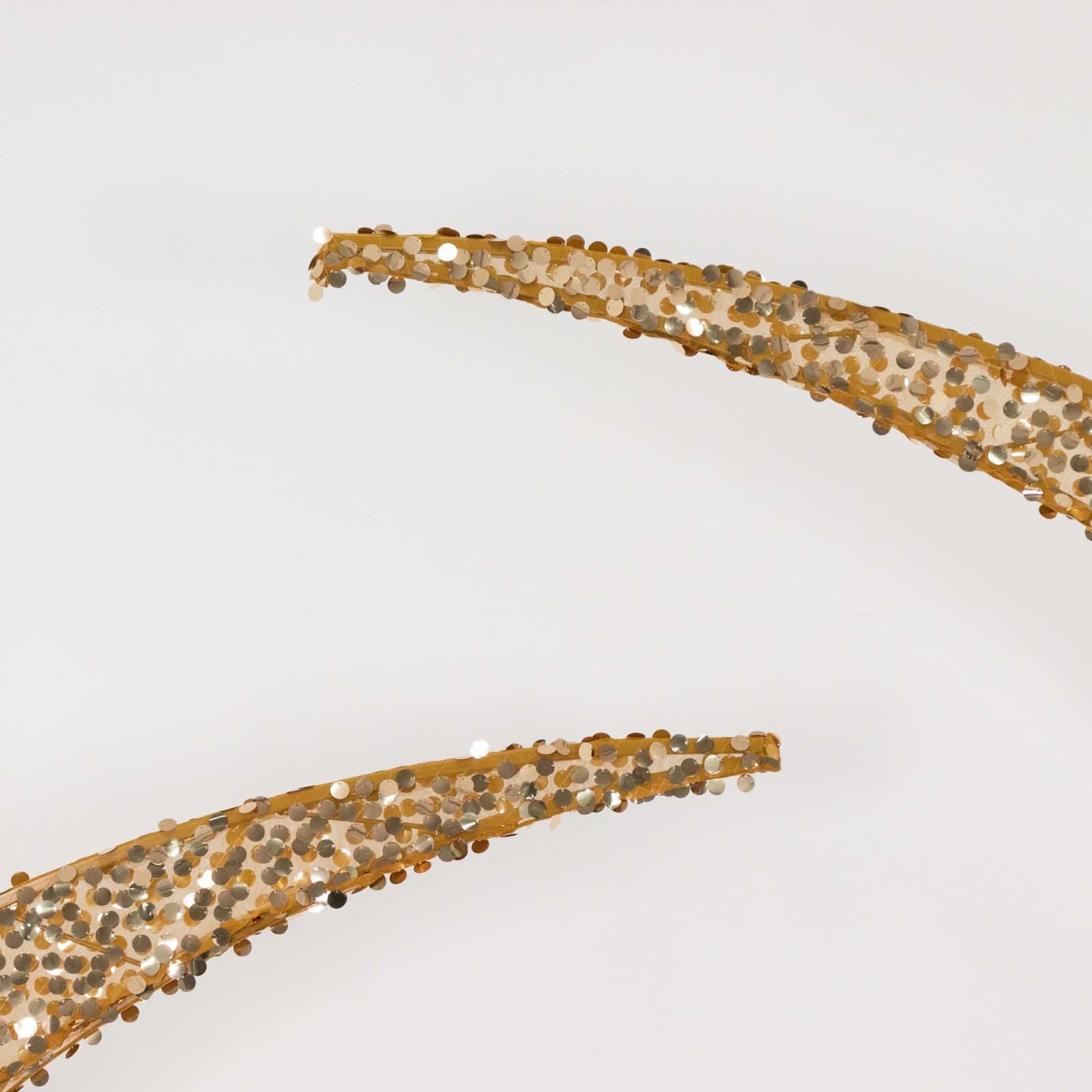 2 Big Payette Sequin Half Crescent Moon Wedding Arch Backdrop Stand Decorations - Picture 8 of 18