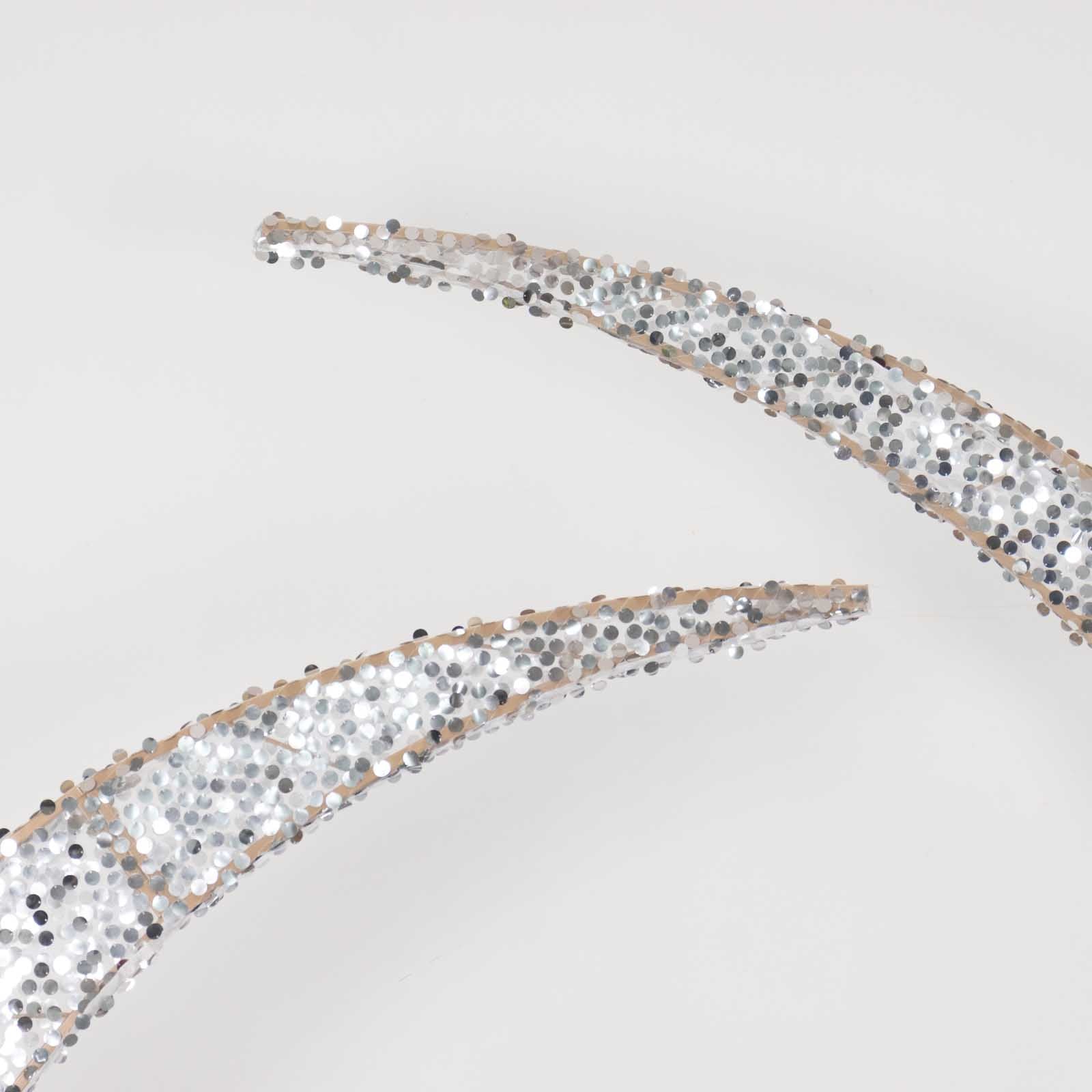 2 Big Payette Sequin Half Crescent Moon Wedding Arch Backdrop Stand Decorations - Picture 17 of 18