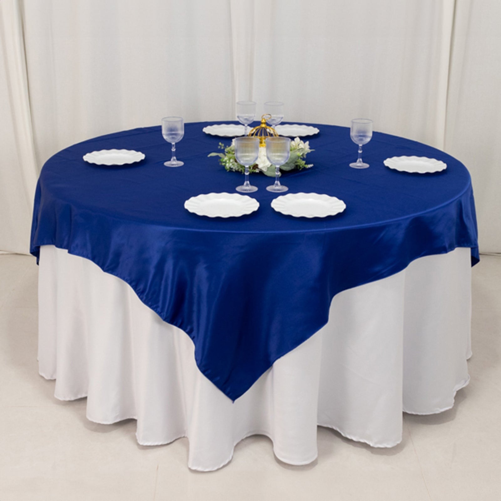 72" Square SATIN Table Overlay Smooth Finish Wedding Table Linens Decorations - Picture 142 of 171