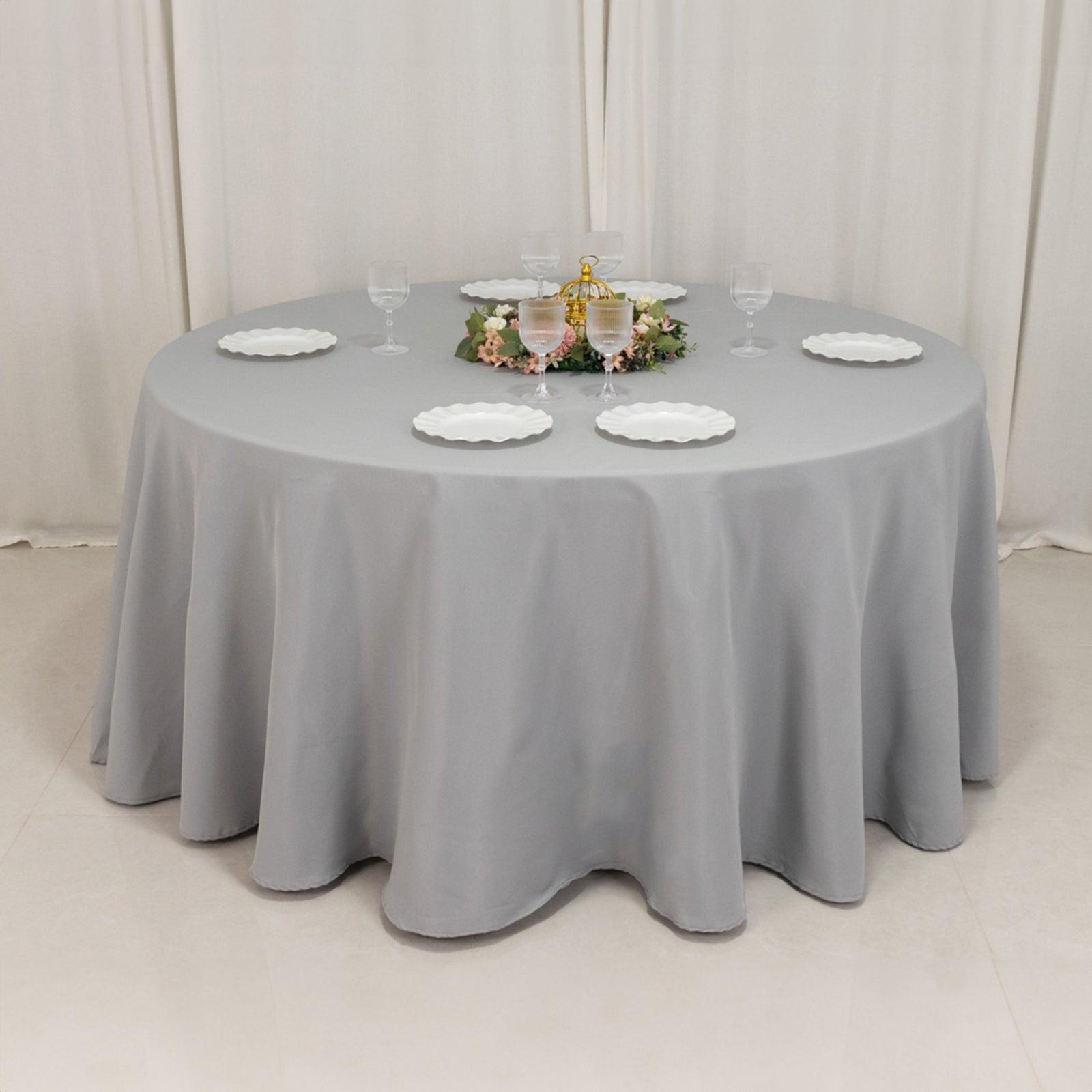 Round 120" Premium High Quality Polyester Tablecloth Wedding Party Table Linens - Picture 144 of 163