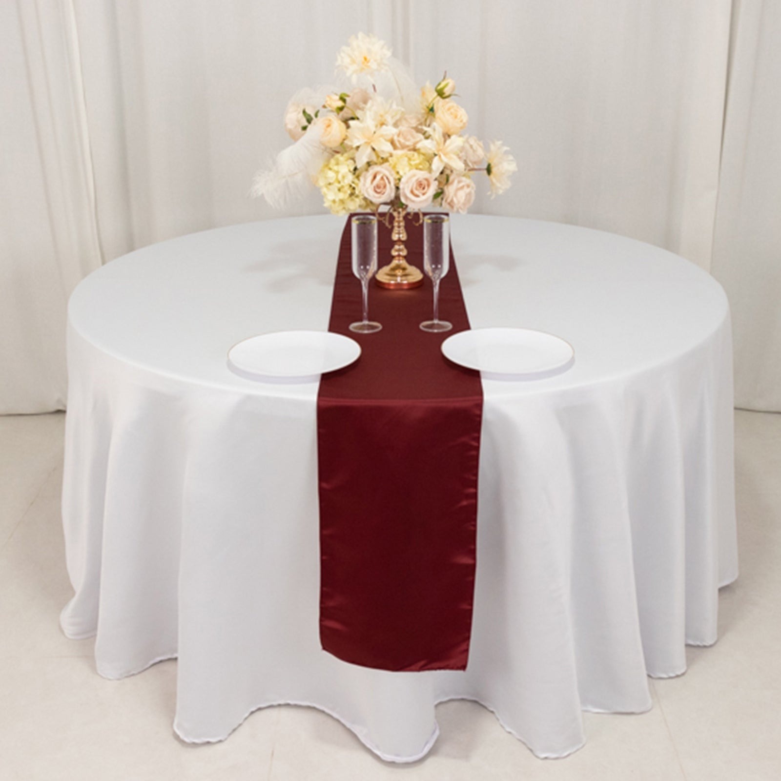 12" x 108" Satin Tischplatte Läufer glänzend Hochzeit Party Catering Dekorationen - Bild 35 von 170