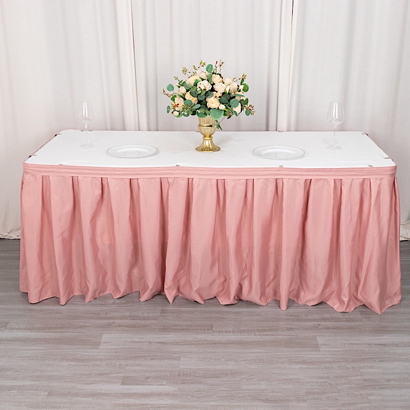 21 feet x 29" Polyester Banquet Table Skirt Wedding Party Linens Wholesale - Picture 21 of 93