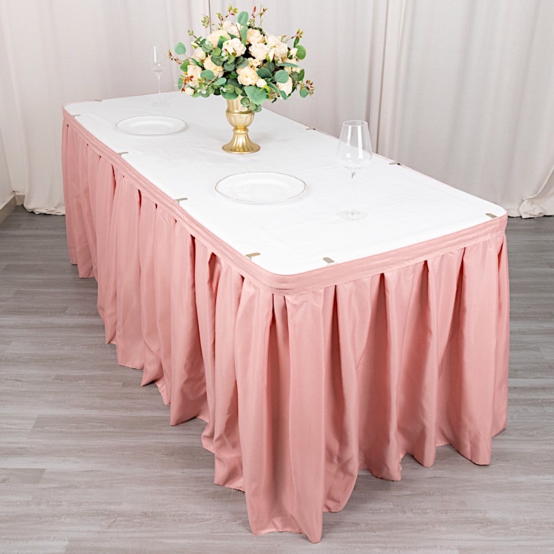 21 feet x 29" Polyester Banquet Table Skirt Wedding Party Linens Wholesale - Picture 23 of 93