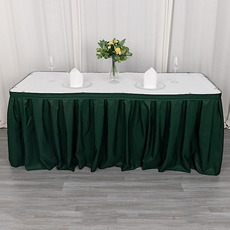 21 feet x 29" Polyester Banquet Table Skirt Wedding Party Linens Wholesale - Picture 45 of 93