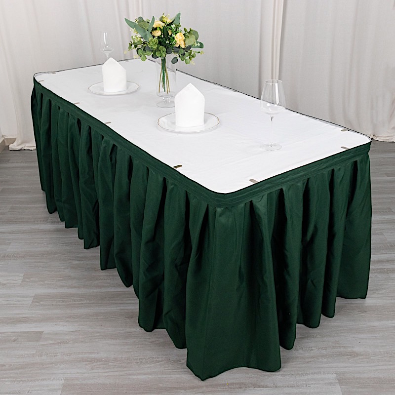 21 feet x 29" Polyester Banquet Table Skirt Wedding Party Linens Wholesale - Picture 44 of 93