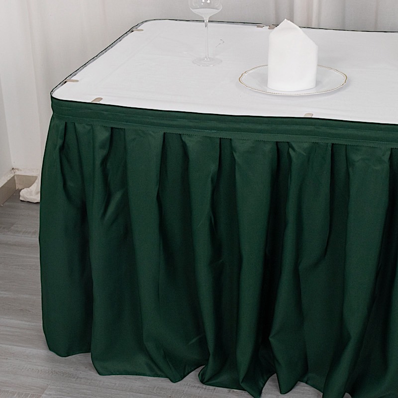 21 feet x 29" Polyester Banquet Table Skirt Wedding Party Linens Wholesale - Picture 46 of 93