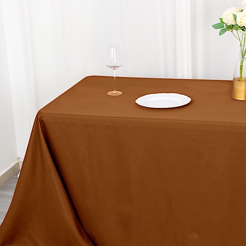 90x156-Inch RECTANGULAR Polyester Tablecloths Reception Catering Wedding Party - Picture 65 of 231