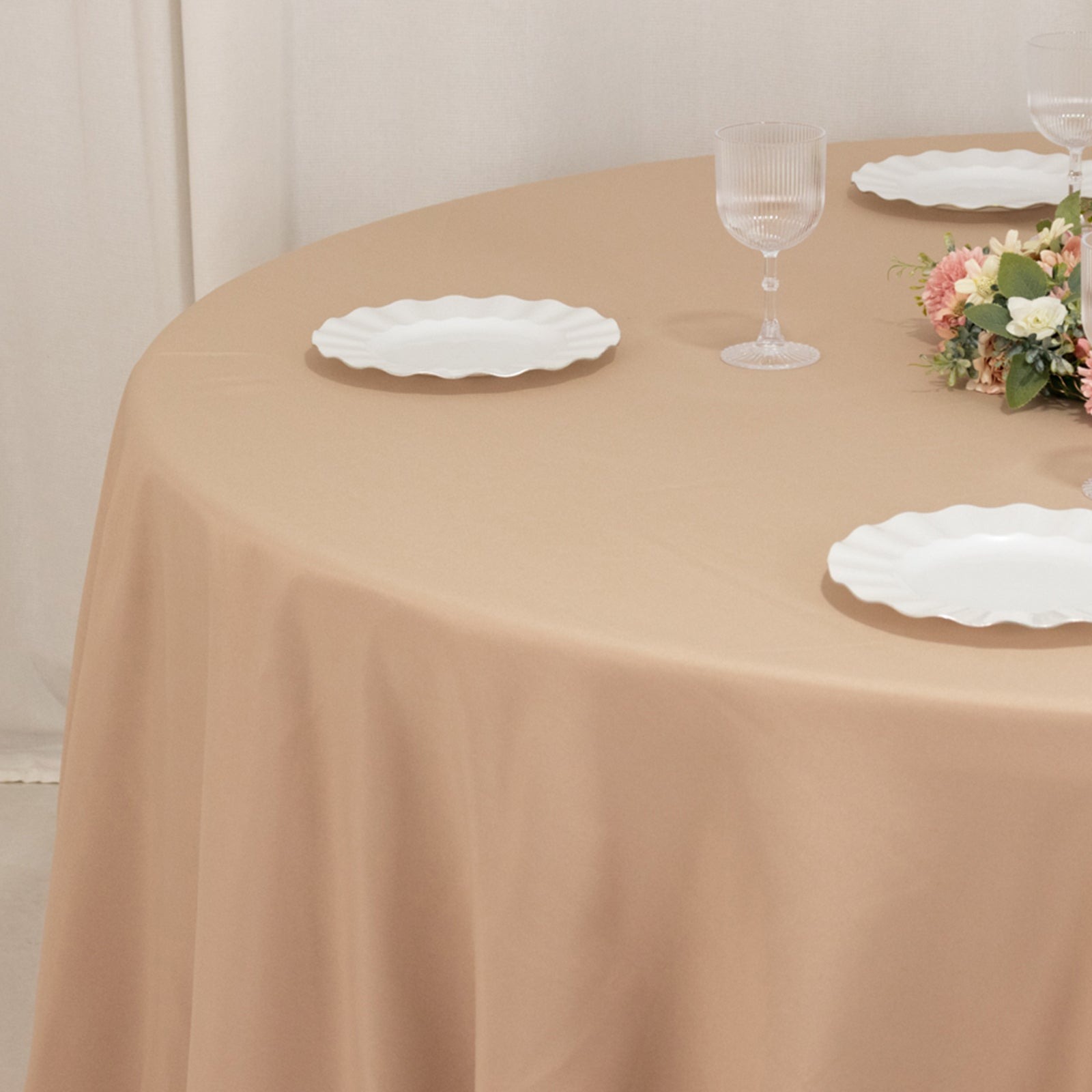 Round 120" Premium High Quality Polyester Tablecloth Wedding Party Table Linens - Picture 100 of 163