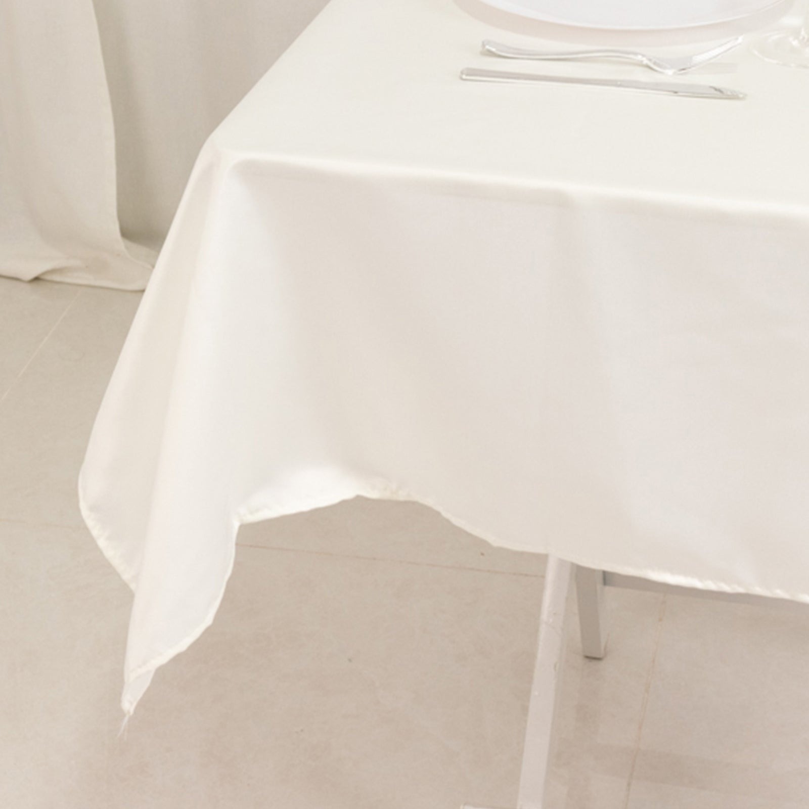 54"x54" Square Lamour Satin Tablecloths for a Wedding Party Decorations Supplies - Picture 72 of 135