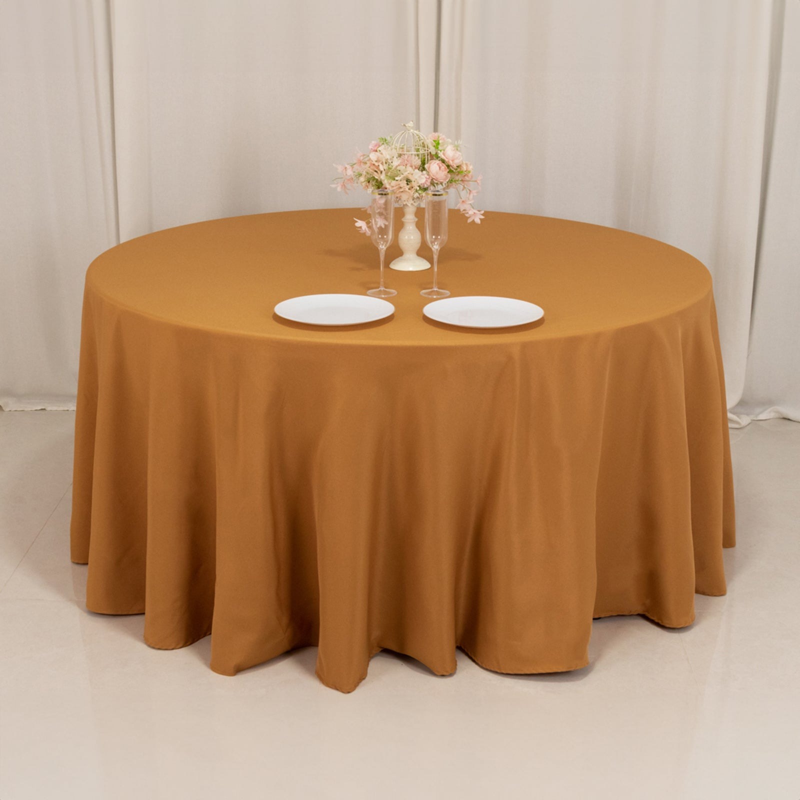 Round 120" Premium High Quality Polyester Tablecloth Wedding Party Table Linens - Picture 64 of 163