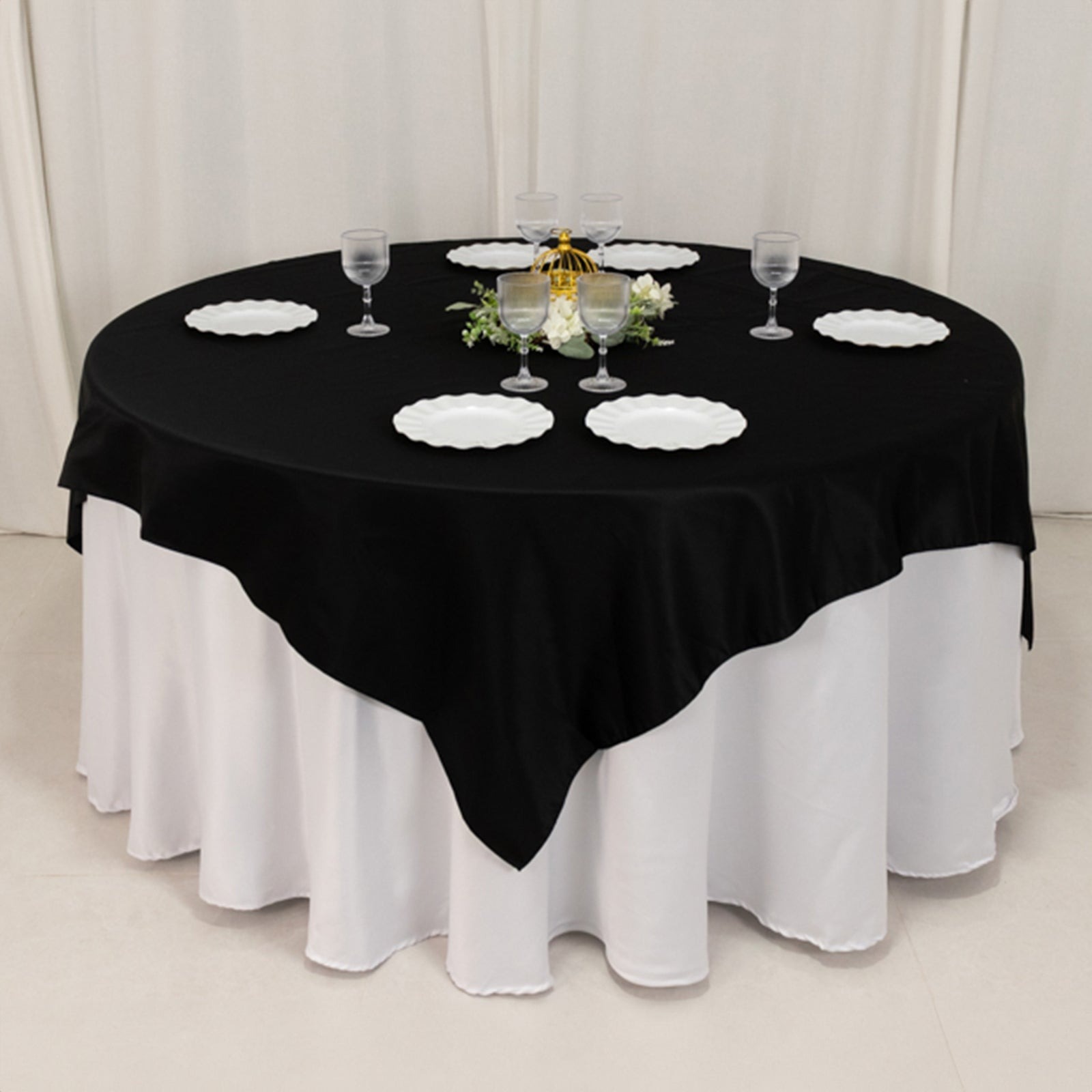 72" Square SATIN Table Overlay Smooth Finish Wedding Table Linens Decorations - Picture 14 of 171