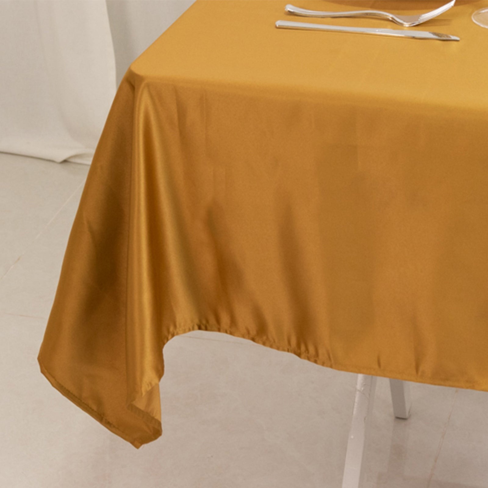 54"x54" Square Lamour Satin Tablecloths for a Wedding Party Decorations Supplies - Picture 58 of 135