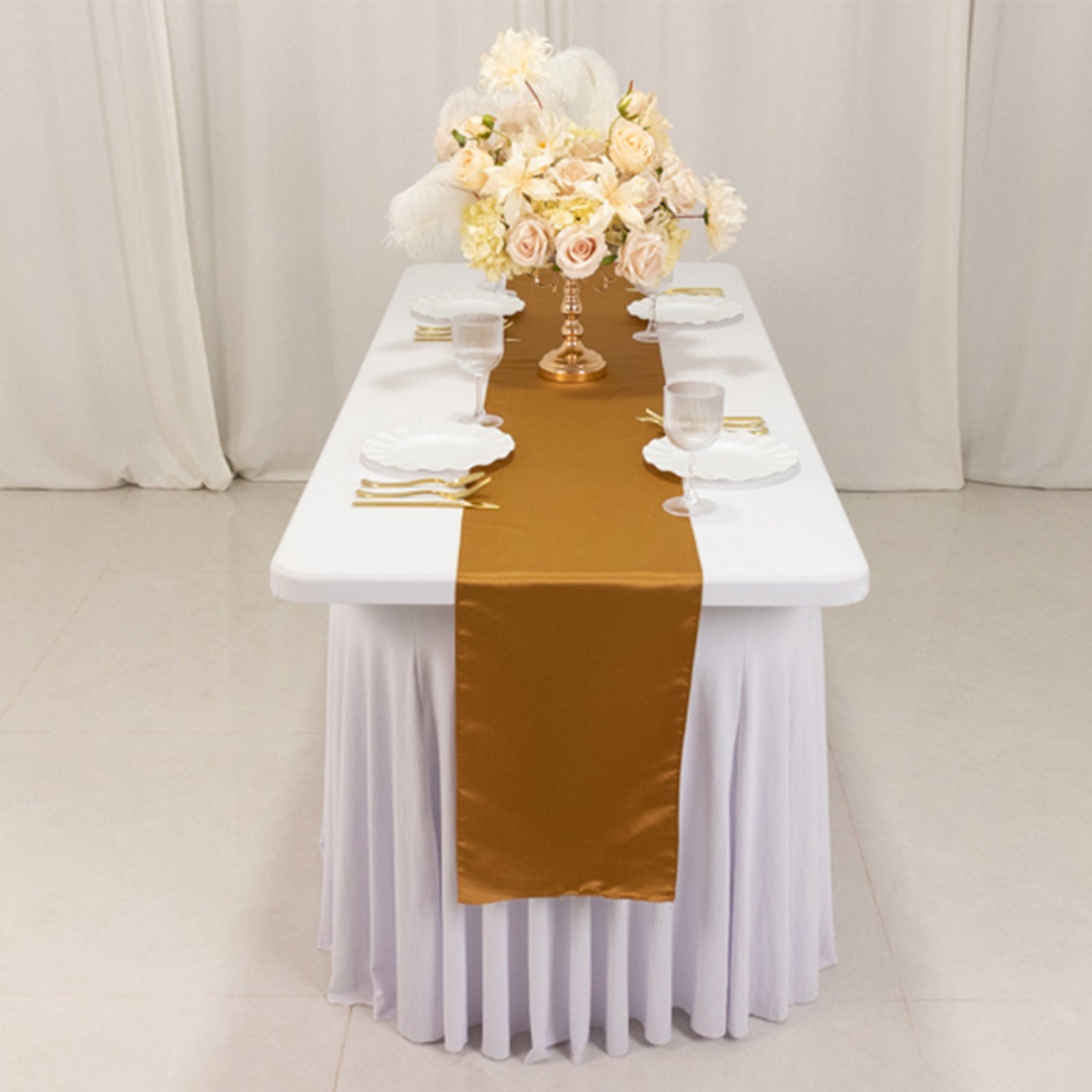 12" x 108" Satin Tischplatte Läufer glänzend Hochzeit Party Catering Dekorationen - Bild 76 von 170