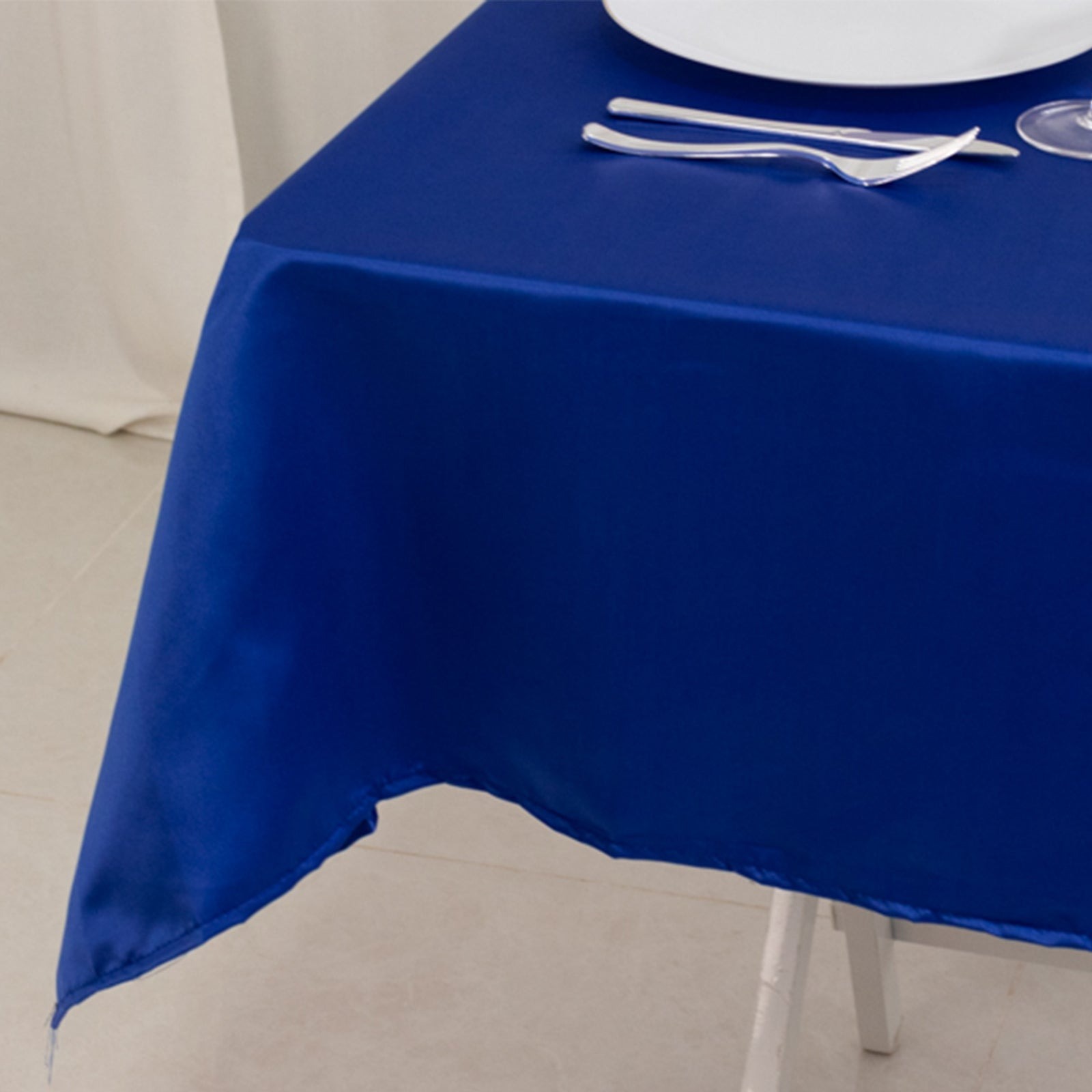54"x54" Square Lamour Satin Tablecloths for a Wedding Party Decorations Supplies - Picture 115 of 135
