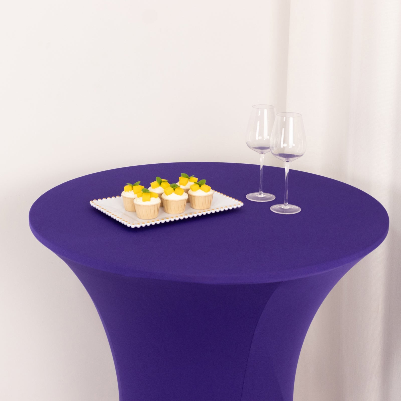 36" Elegant Spandex Cocktail Table Cover High Top Style Tablecloths Wedding - Picture 95 of 147