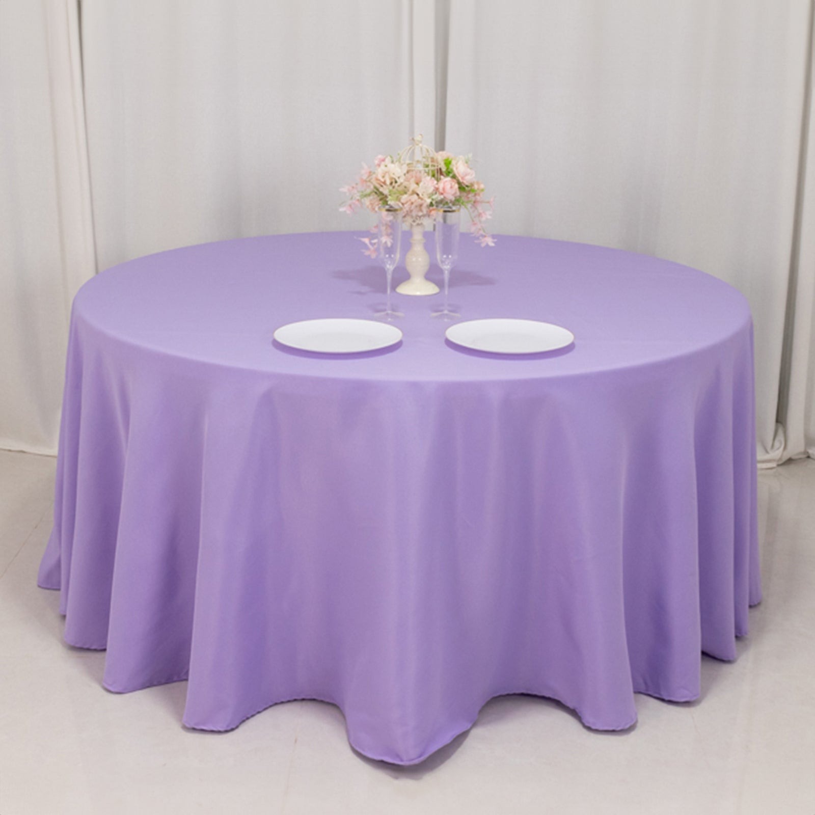 Round 120" Premium High Quality Polyester Tablecloth Wedding Party Table Linens - Picture 85 of 163