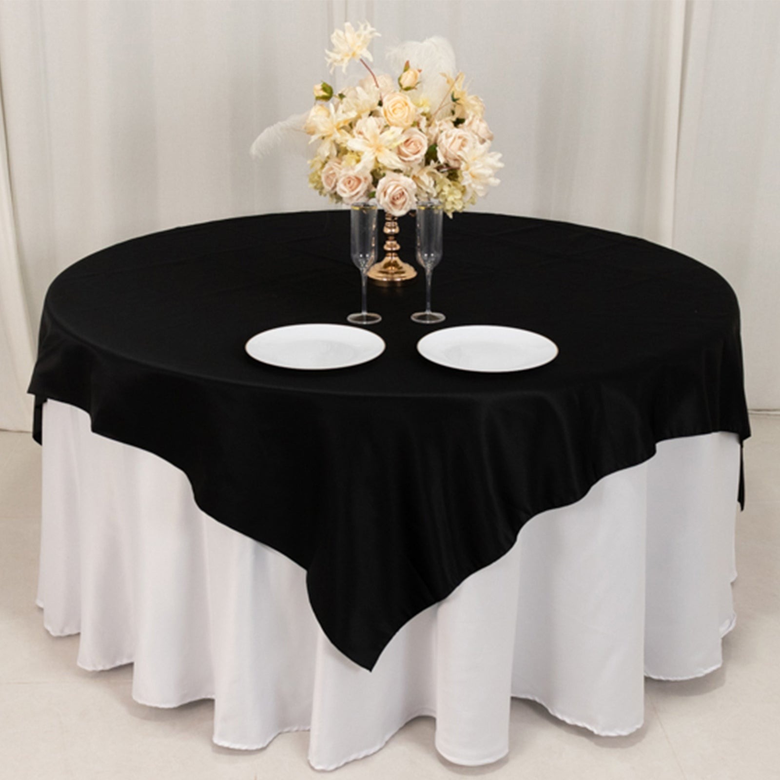 72" Square SATIN Table Overlay Smooth Finish Wedding Table Linens Decorations - Picture 13 of 171