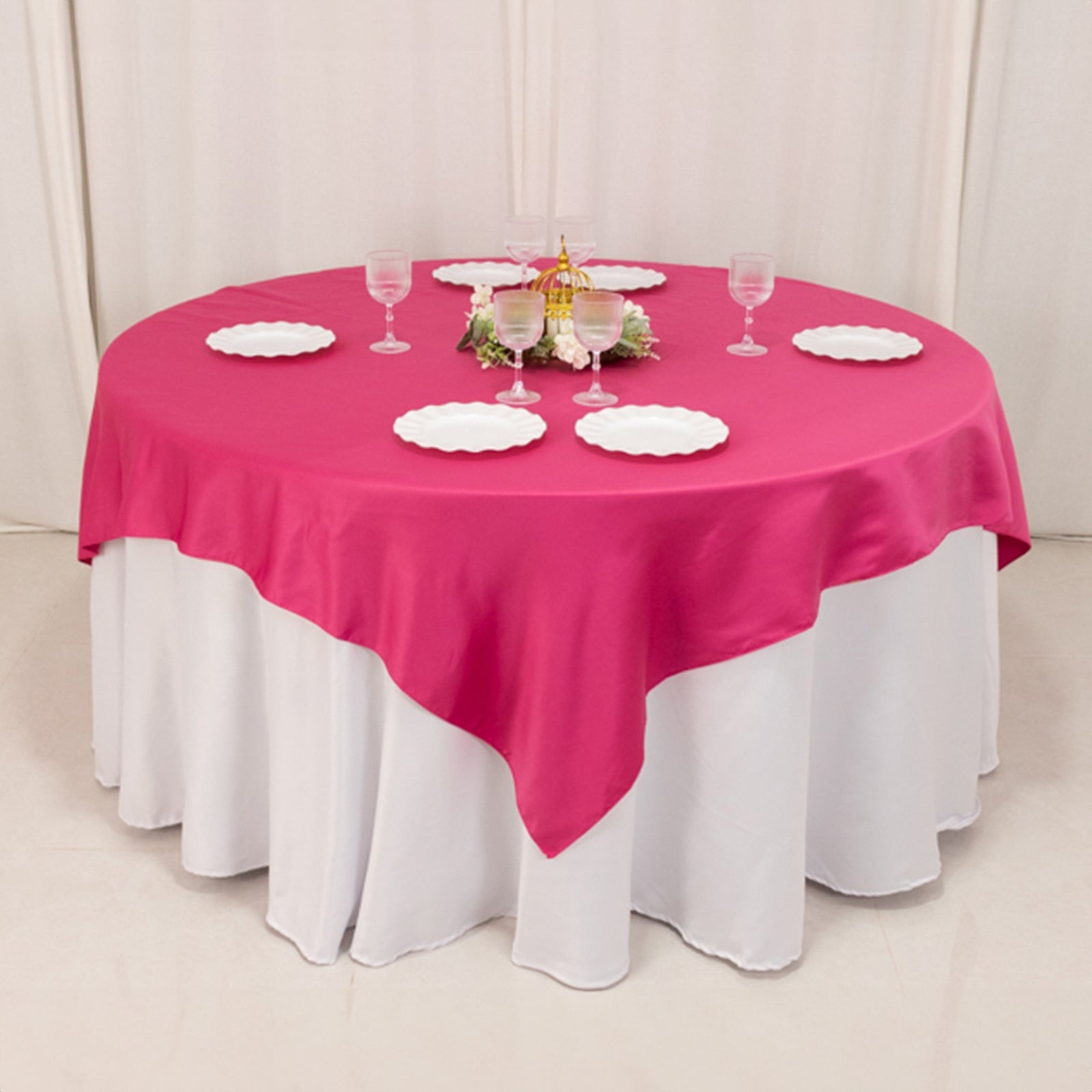72" Square SATIN Table Overlay Smooth Finish Wedding Table Linens Decorations - Picture 62 of 171