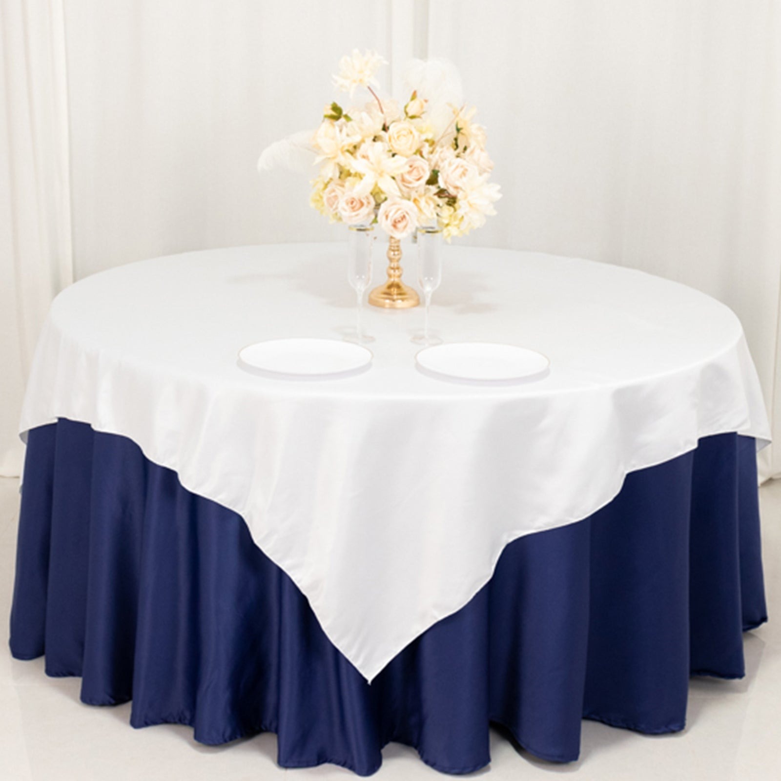 72" Square SATIN Table Overlay Smooth Finish Wedding Table Linens Decorations - Picture 165 of 171
