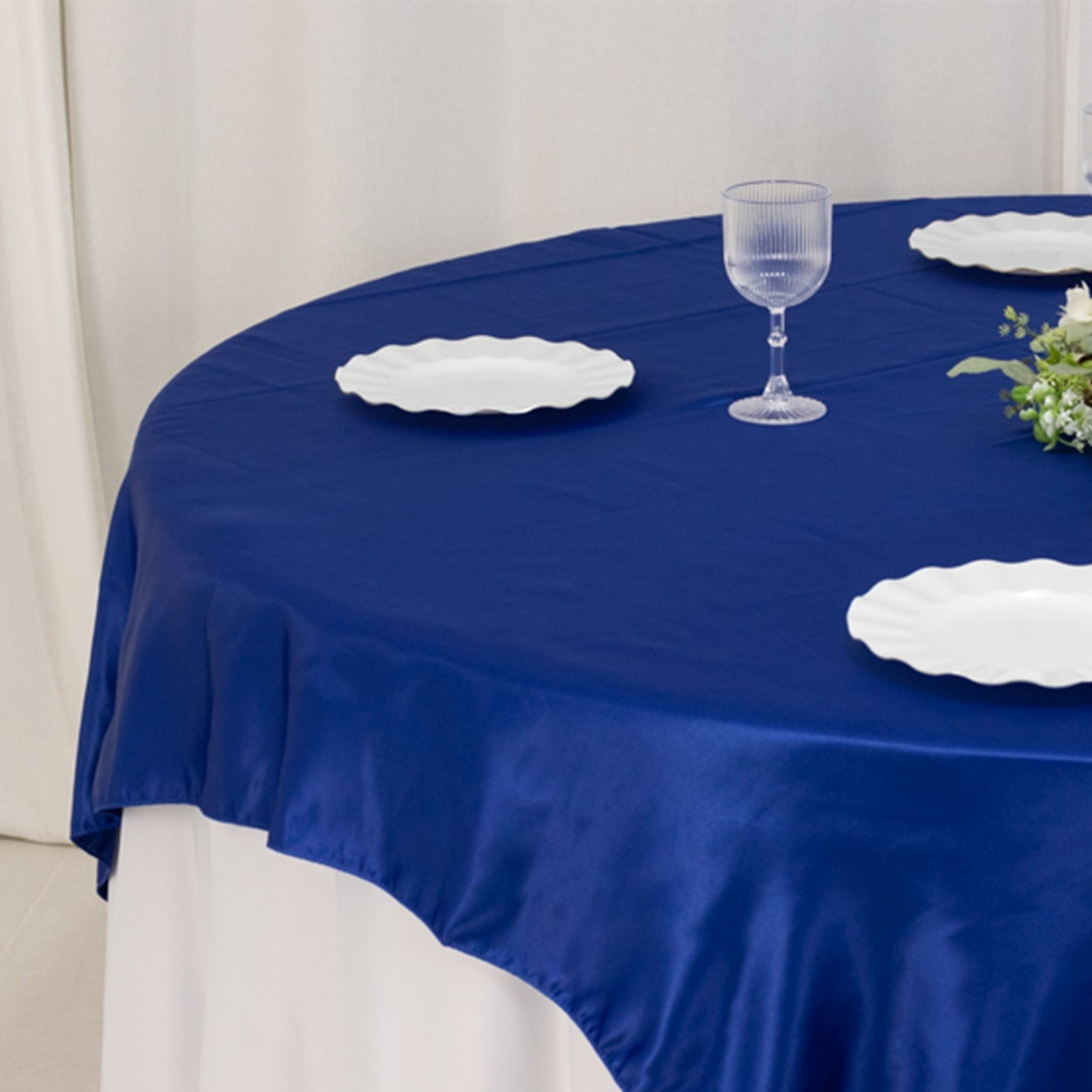 72" Square SATIN Table Overlay Smooth Finish Wedding Table Linens Decorations - Picture 145 of 171