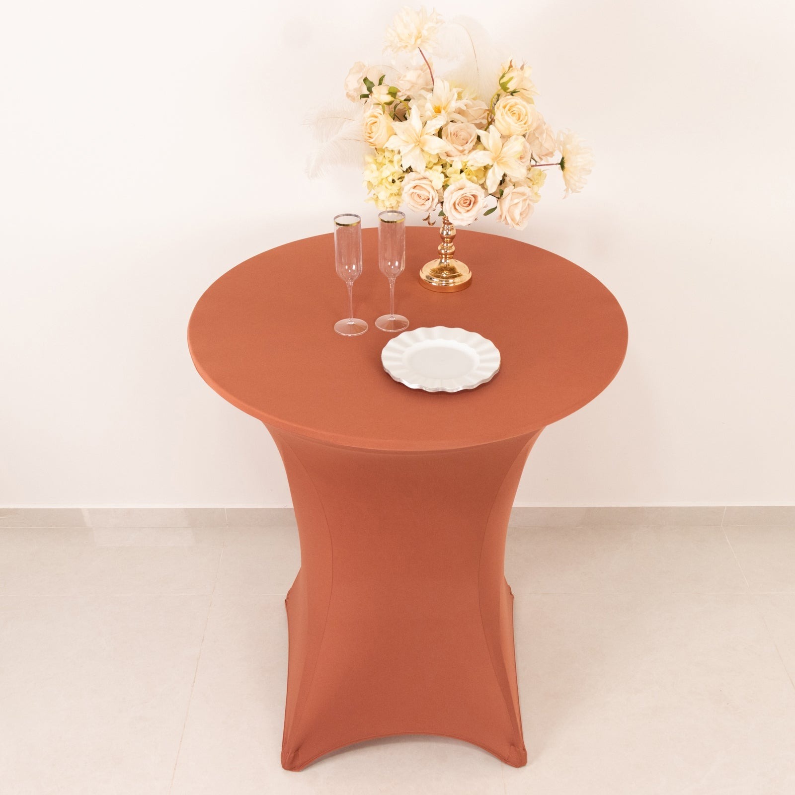 36" Elegant Spandex Cocktail Table Cover High Top Style Tablecloths Wedding - Picture 133 of 147