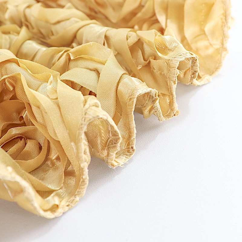 120-Inch ROUND Satin Ribbon Roses Tablecloth Decoration Dinner Wedding Linens - Picture 33 of 118