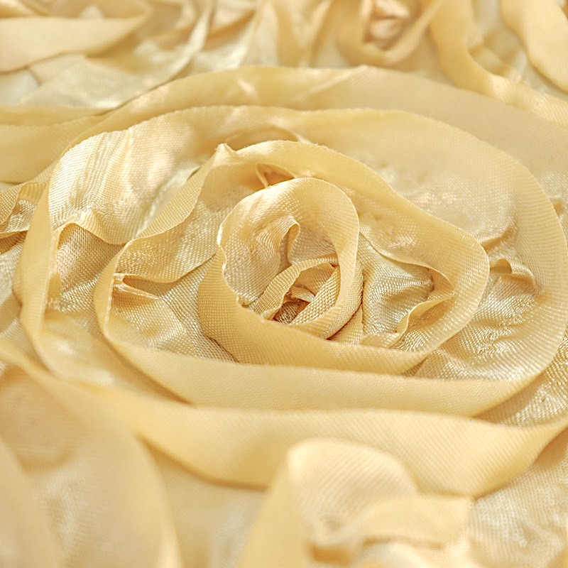 120-Inch ROUND Satin Ribbon Roses Tablecloth Decoration Dinner Wedding Linens - Picture 34 of 118
