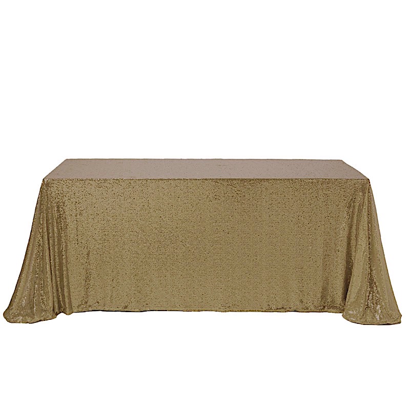 Sequined 90x132" RECTANGLE TABLECLOTH Designer Wedding Party Catering WHOLESALE - Picture 33 of 105