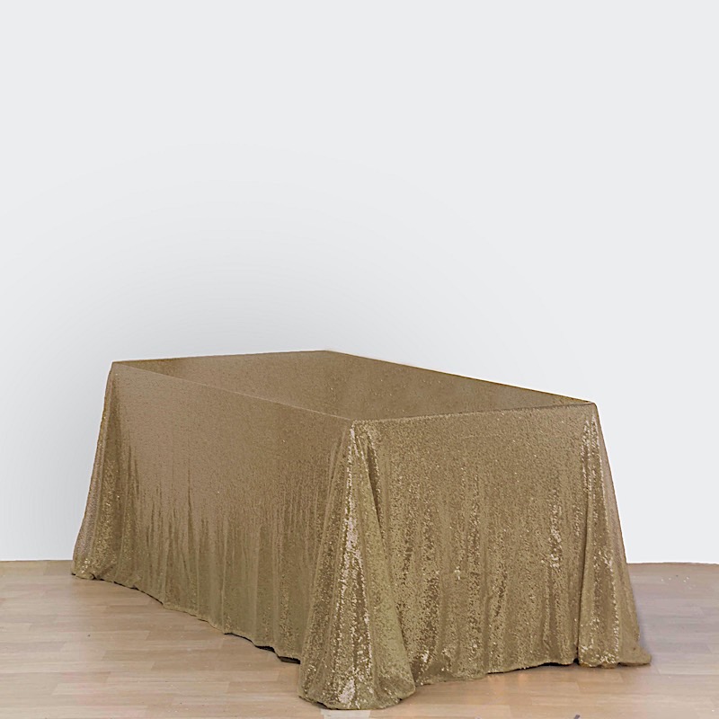 Sequined 90x132" RECTANGLE TABLECLOTH Designer Wedding Party Catering WHOLESALE - Picture 30 of 105