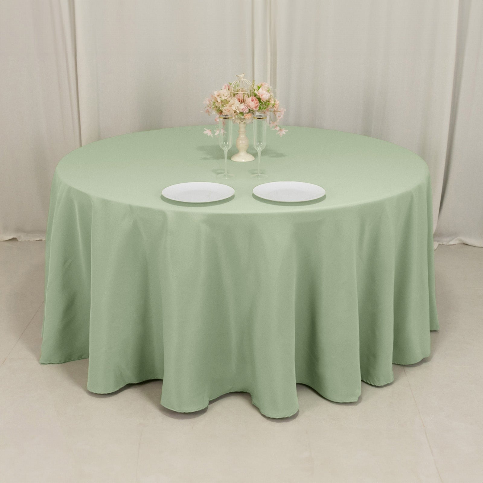 Round 120" Premium High Quality Polyester Tablecloth Wedding Party Table Linens - Picture 137 of 163