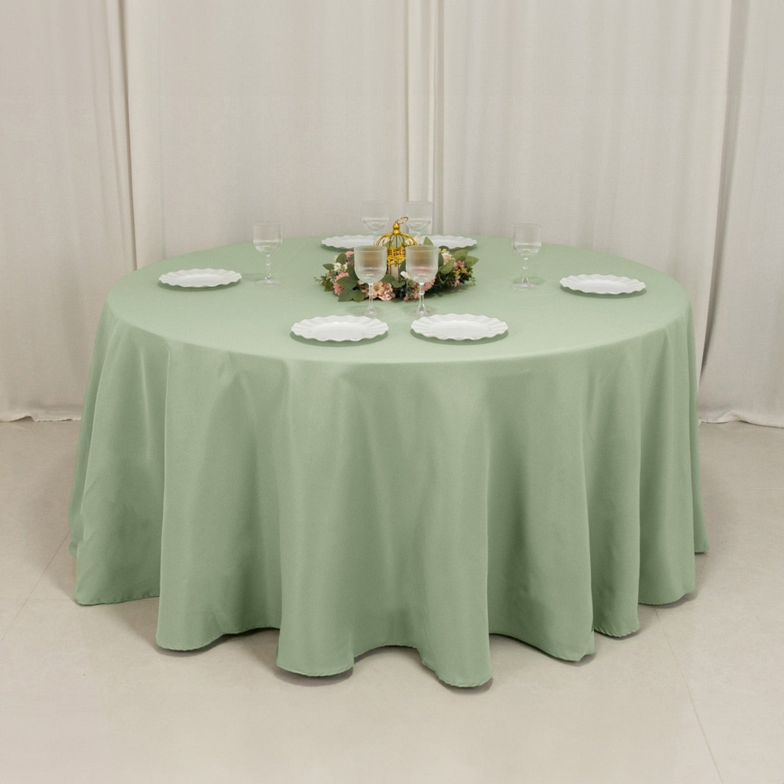 Round 120" Premium High Quality Polyester Tablecloth Wedding Party Table Linens - Picture 136 of 163
